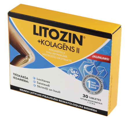 LITOZIN + KOLAGĒNS tabletes, 30 gab.