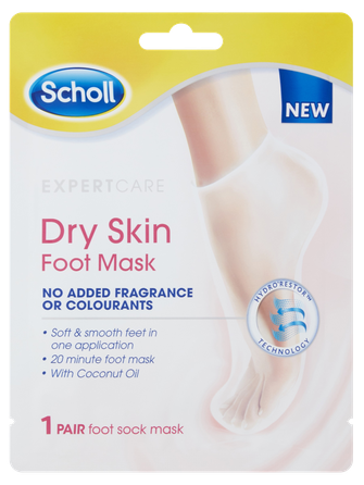 SCHOLL Dry Skin No Added Fragrance maska kājām, 1 pāris