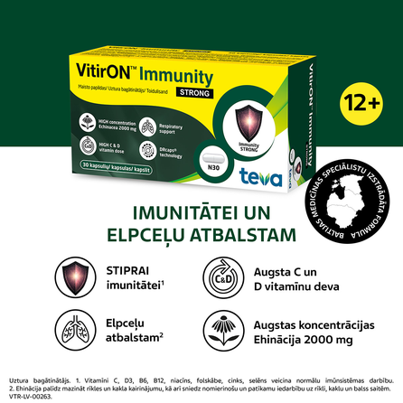 VITIRON Immunity Strong kapsulas, 30 gab.