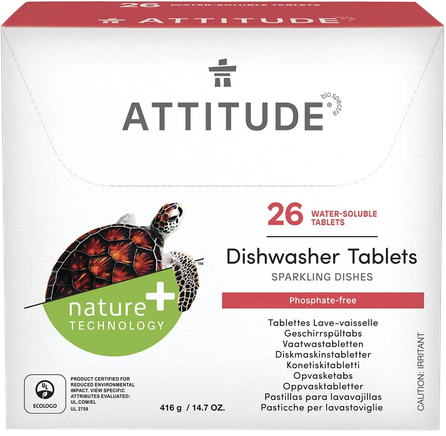 ATTITUDE Ekoloģiskas tabletes trauku mazgājamai mašīnai, 26 gab.