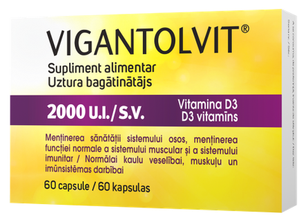 VIGANTOLVIT 2000SV D3 kapsulas, 60 gab.