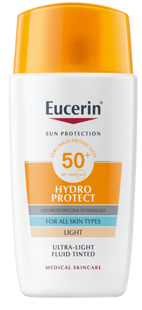 EUCERIN Sun Hydro Protect Ultra-Light Tinted SPF 50+  saules aizsarglīdzeklis, 50 ml