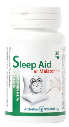 APTIEKAS PRODUKCIJA Sleep Aid ar melatonīnu kapsulas, 30 gab.