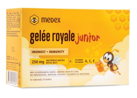 MEDEX Gelée Royale Junior Shot (9 ml) pudelītes, 10 gab.