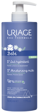 URIAGE Bebe 1St Moisturizing ķermeņa pieniņš, 500 ml