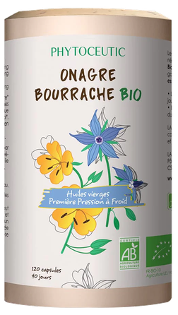 PHYTOCEUTIC Onagre Bourrache bio kapsulas, 120 gab.
