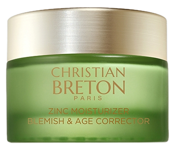 CHRISTIAN BRETON Zinc Moisturizer Blemish & Age Corrector emulsija, 50 ml