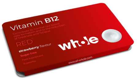 WHOLE Vitamin B12 pastilas, 15 gab.