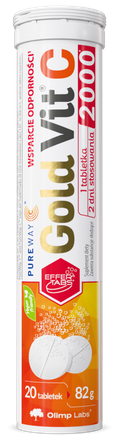 OLIMP LABS Gold Vit C 2000 Lemon putojošās tabletes, 20 gab.