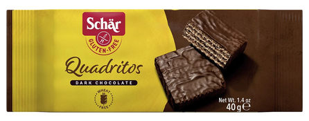 SCHAR Quadritos bezglutēna vafeles šokolādē, 40 g