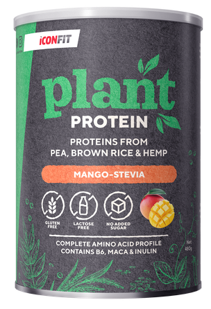ICONFIT Plant Protein - Mango Stevia pulveris, 480 g