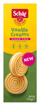 SCHAR Vanilla Cream bezglutēna cepumi, 115 g