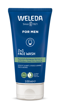 WELEDA For Men 2in1 līdzeklis sejas mazgāšanai, 100 ml