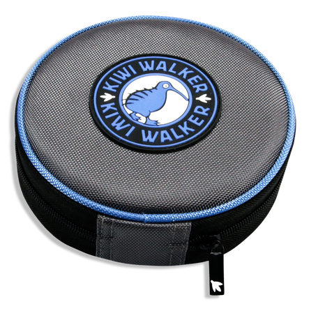 KIWI WALKER ceļojumu Double Bowl, zila bļoda, 1 gab.