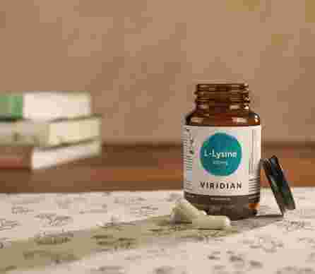 VIRIDIAN L-Lysine 500 mg kapsulas, 90 gab.
