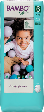 BAMBO NATURE Nature Tall  XXL- 6 (15+ kg) biksītes, 38 gab.