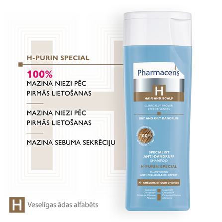 PHARMACERIS H-Purin Special šampūns, 250 ml