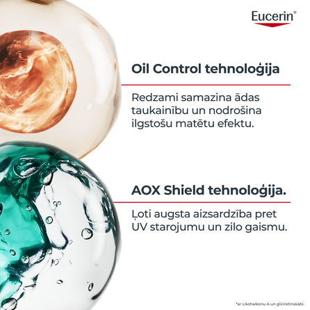 EUCERIN Sun Oil Control SPF 50+ saules aizsarglīdzeklis, 50 ml