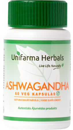 UNIFARMA HERBALS Ashwagandha kapsulas, 60 gab.
