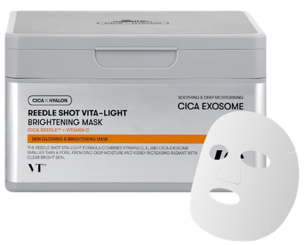 VT COSMETICS Reedle Shot Vita-Light  auduma sejas maska, 30 gab.