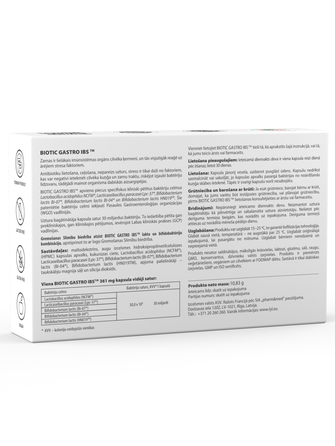 LYL BIOTIC GASTRO IBS kapsulas, 30 gab.