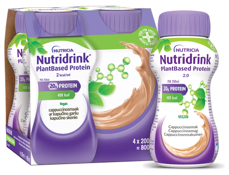 NUTRICIA Nutridrink PlantBased (ar kapučīno garšu) 200 ml , 4 gab.