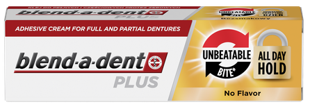 BLEND-A-DENT Plus Unbeatable Bite, No Flavor fiksācijas krēms zobu protēzēm, 40 g