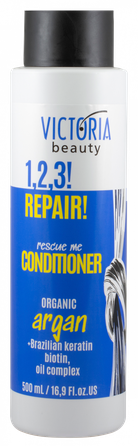 VICTORIA BEAUTY 1,2,3! Repair! for Damaged Hair matu kondicionieris, 500 ml