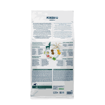 FORZA10 Monodiet Medium Adult Ar Briedi Un Kartupeļiem, Suņiem sausā barība, 12 kg