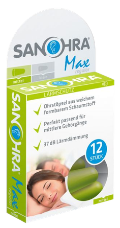 SANOHRA  MAX ADULT ausu aizbāžņi, 12 gab.