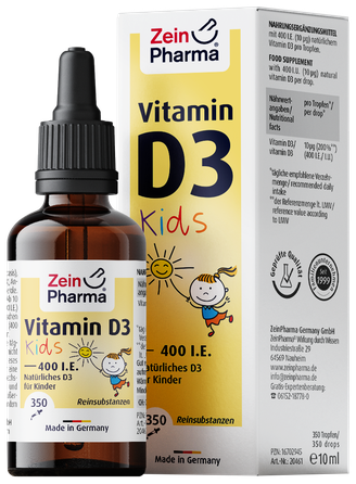 ZEINPHARMA Vitamin D3 Kids 400 SV šķidrums, 10 ml