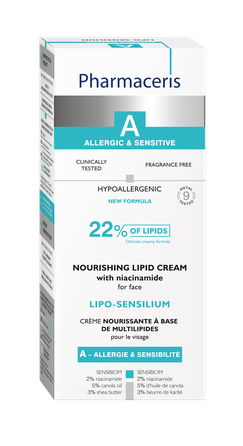PHARMACERIS A Lipo-Sensilium 22% Lipīdu Ar Niacinamīdu sejas krēms, 50 ml