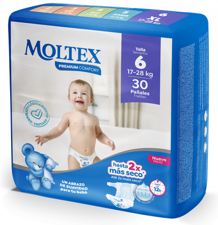 MOLTEX Premium Comfort 6 XL  (17-28 kg) autiņbiksītes, 30 gab.