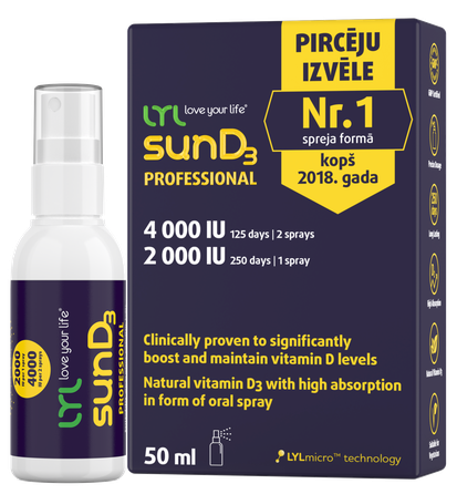 LYL sunD3 PROFESSIONAL 4 000 SV | 2 000 SV sprejs, 50 ml
