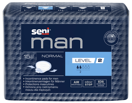 SENI Man Normal (Level 2) uroloģiskie ieliktņi, 15 gab.