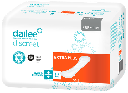 DAILEE Discreet Premium Slim Extra Plus uroloģiskie ieliktņi, 10 gab.