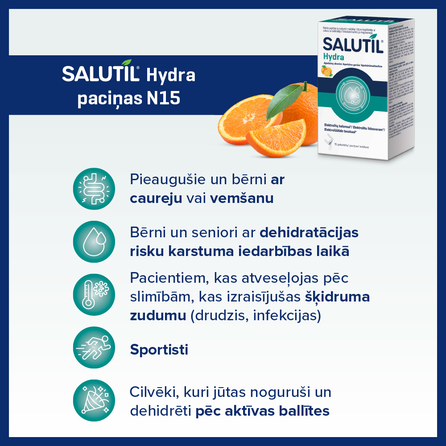 SALUTIL Hydra apelsīnu garša, paciņas, 15 gab.
