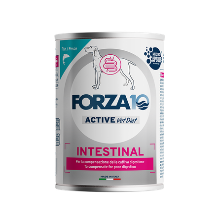FORZA10 Active Wet Intestinal Zivs, Suņiem mitrā barība, 390 g