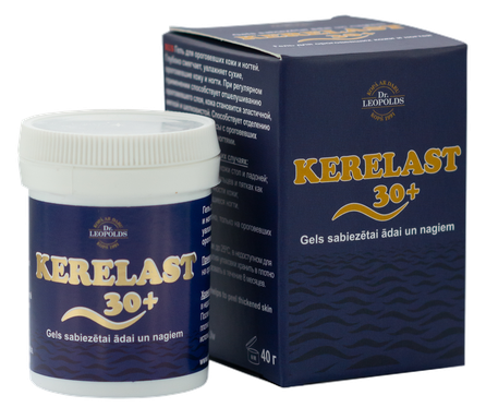 KERELAST 30+, sabiezētai ādai un nagiem gels, 40 ml