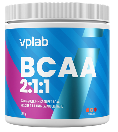 VPLAB BCAA 2:1:1 Raspberry pulveris, 300 g