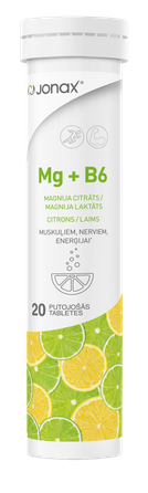 JONAX Mg+B6 putojošās tabletes, 20 gab.