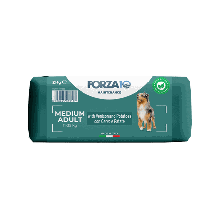 FORZA10 Maintenance Medium Adult Ar Briedi Un Kartupeļiem, Suņiem sausā barība, 2 kg