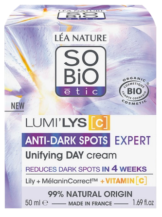 SO BIO ETIC Anti-Dark Spots Unifying Day sejas krēms, 50 ml