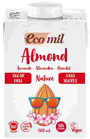 ECOMIL Bio Almond Milk, Sugar-Free dzēriens, 500 ml