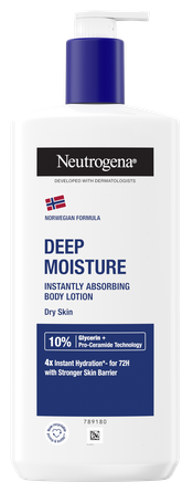 NEUTROGENA Deep Moisture Fast Absorbing ķermeņa losjons, 400 ml