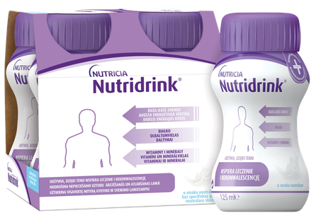 NUTRICIA Nutridrink Neutral bez specifiskas garšas 125 ml, 4 gab.