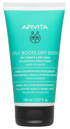 APIVITA Oily Roots Dry Ends matu kondicionieris, 150 ml