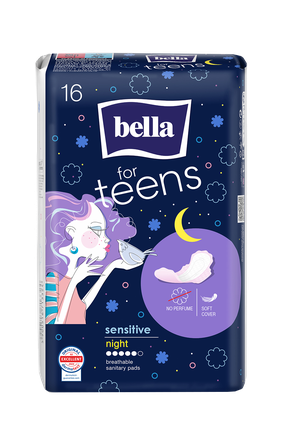BELLA Teens Ultra Night Sensitive higiēniskās paketes, 16 gab.