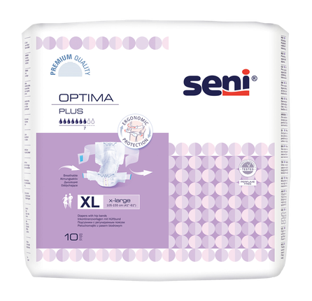SENI Optima Plus XL (105-155 cm) autiņbiksītes, 10 gab.
