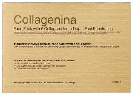 COLLAGENINA Face Pack with 6 Collagens 2x30 ml, 1x50 ml, Grade 2 komplekts, 1 gab.